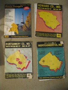 Details About Lot Of 4 Maryland Adc Maps Montgomery2 Howard Prince Georges Counties - 