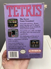 Tetris (Nintendo NES, 1989) Game Cartridge with Box & Sleeve Tested No Manual
