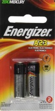 Energizer A23 2 Pack Silver Oxide Batteries