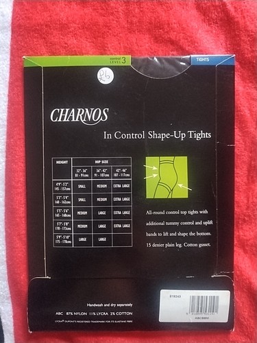 Charnos 15 Den In Control Shape-up Tights, Size Medium in Barely Black - Picture 3 of 4