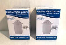 Lot of 2 New Sealed Santevia Alkaline Water System Pitcher Filtration Open Box
