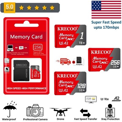 Micro SD Card 1TB Memory Card TF Class 10 4K A2 for Smartphones Tablets Camera