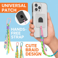 Universal Braid Mobile Phone Lanyard Strap Cute Chain Loop Strap Patch Wristband