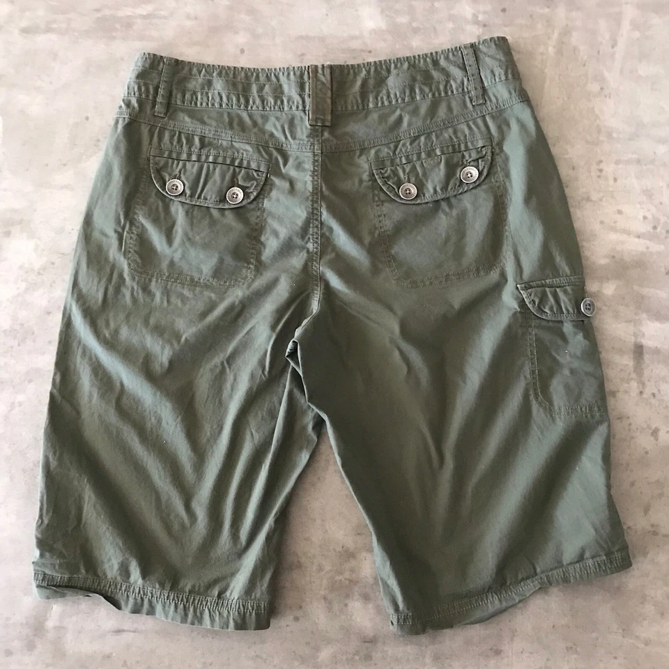 Pantalones Cortos DKNY Cargo Capris Para Mujer 14 Roll Up Grunge Senderismo Gorp Granola Niña Y2K Foto 3 de 4