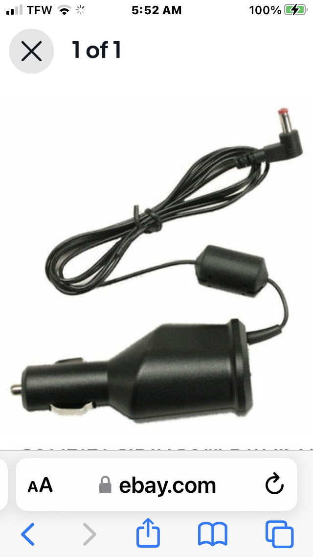 5 Volt Car Power Adapter Powerconnect Red Tip Sxvd1