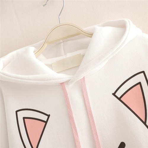 Pull à capuche Super Kawaii Cat Japonais Kpop Harajuku Vêtements Style Anime - Photo 6/18
