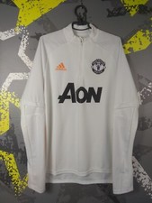 Manchester United Training Football Soccer Jacket Adidas Men Size M ig93