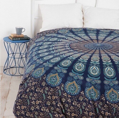 Indian Mandala Tapestry Twin Gypsy Throw Bedspread Decor Hippie Wall ...