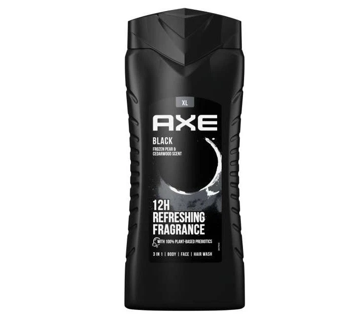 14,56€/L - 6x Axe Duschgel 3in1 (für Körper,Gesicht,Haar) - Black - 400ml