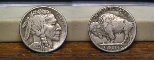 1925-S BUFFALO INDIAN HEAD NICKEL 1925S US COIN