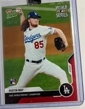 MLB World Series 2020 NOW Baseball Dustin May WS-3 [10/10]
