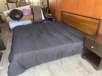 California king size bed frame with mattress