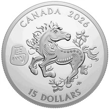 2026 Canada Lunar Year of the Horse 1 oz Silver Proof Coin