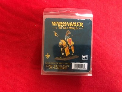 Lord with lance on warhorse kingdoms of bretonnia Metal OOP Fantasy