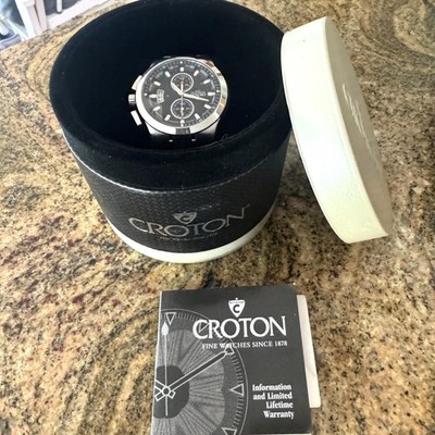 Croton Chronomaster C337195 Stainless Steel Men s Watch   Brand New in Box   10 