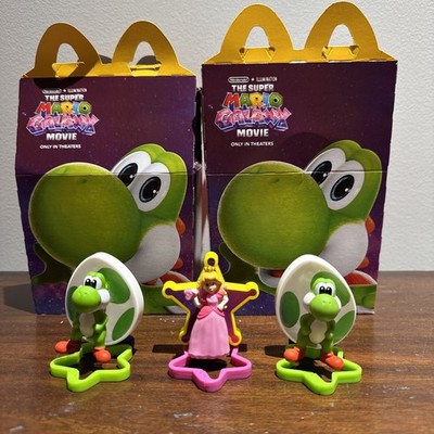 McDonalds Happy Meal Toy Super Mario Galaxy Movie - 2 Yoshi & 1 Princess Peach