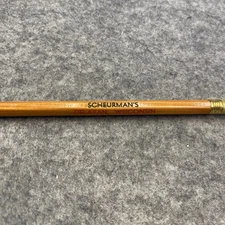 Vintage Scheurman's Delavan Wisconsin Advertising Wood Pencil Eraser