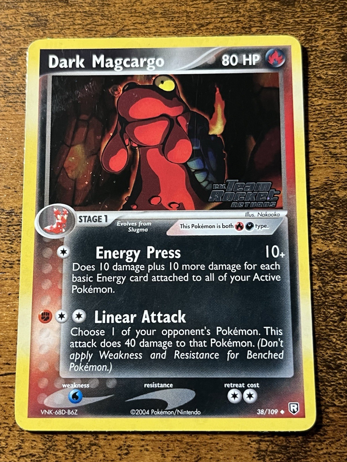 Dark Magcargo Team Rocket Returns 38/109 Reverse Holo Stamped Pokemon Card