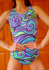 GK Elite Gymnastics Leotard Adult Large AL Competition Dance Aerialist Costume