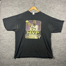 Vtg Kobe Bryant Los Angeles Lakers NBA Finals Rap Tee Champions 2XL T-Shirt MVP