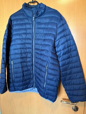 Bequeme Herren Leicht Stepp Jacke marine blau & Innen grau Größe 54 v. Livergy