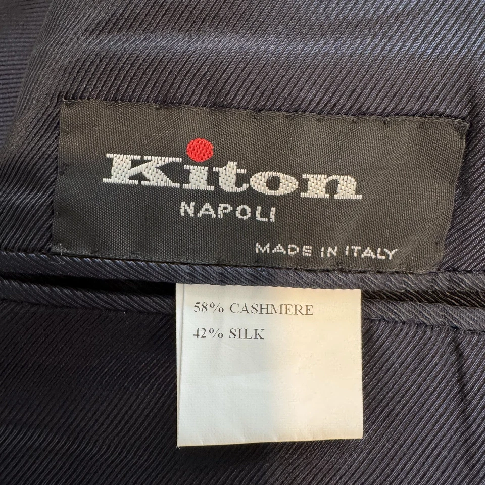 Kiton Napoli Coat Silk Cashmere Made in Italy Large Approx NO SIZE TAG - Image 4 of 4