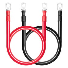 6 AWG Battery Cables, 2 Feet 6 Gauge Marine Battery Inverter Cable Set With 3...