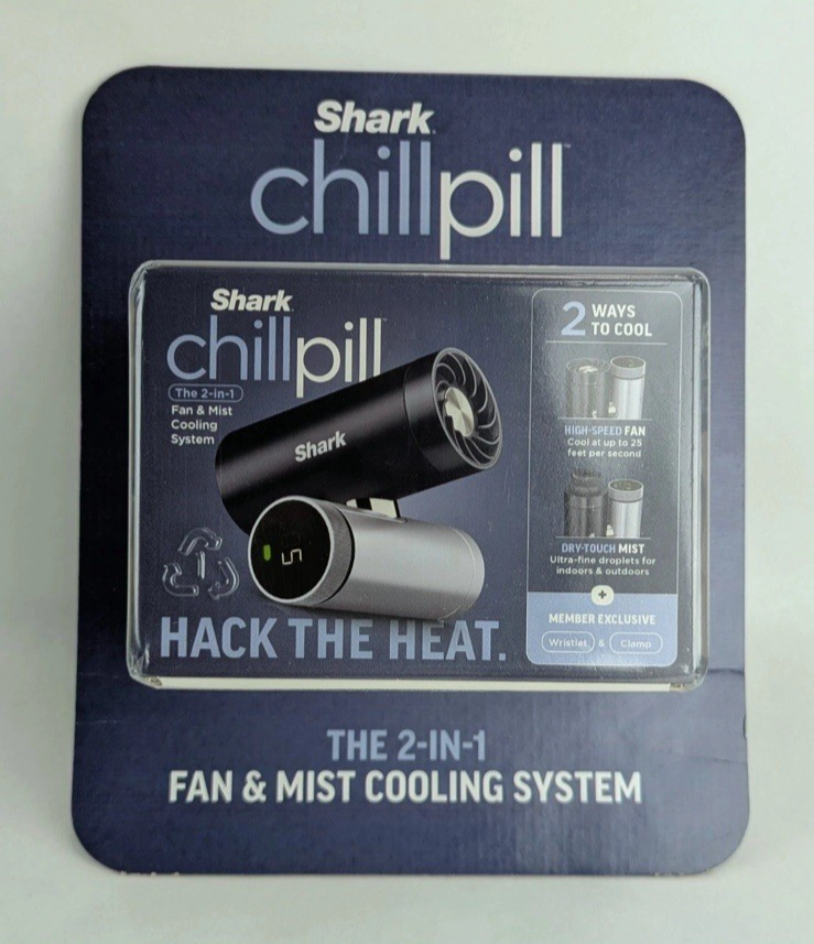 Shark Chill Pill Portable Handheld Fan 2n1 Fan and Mist Cooling