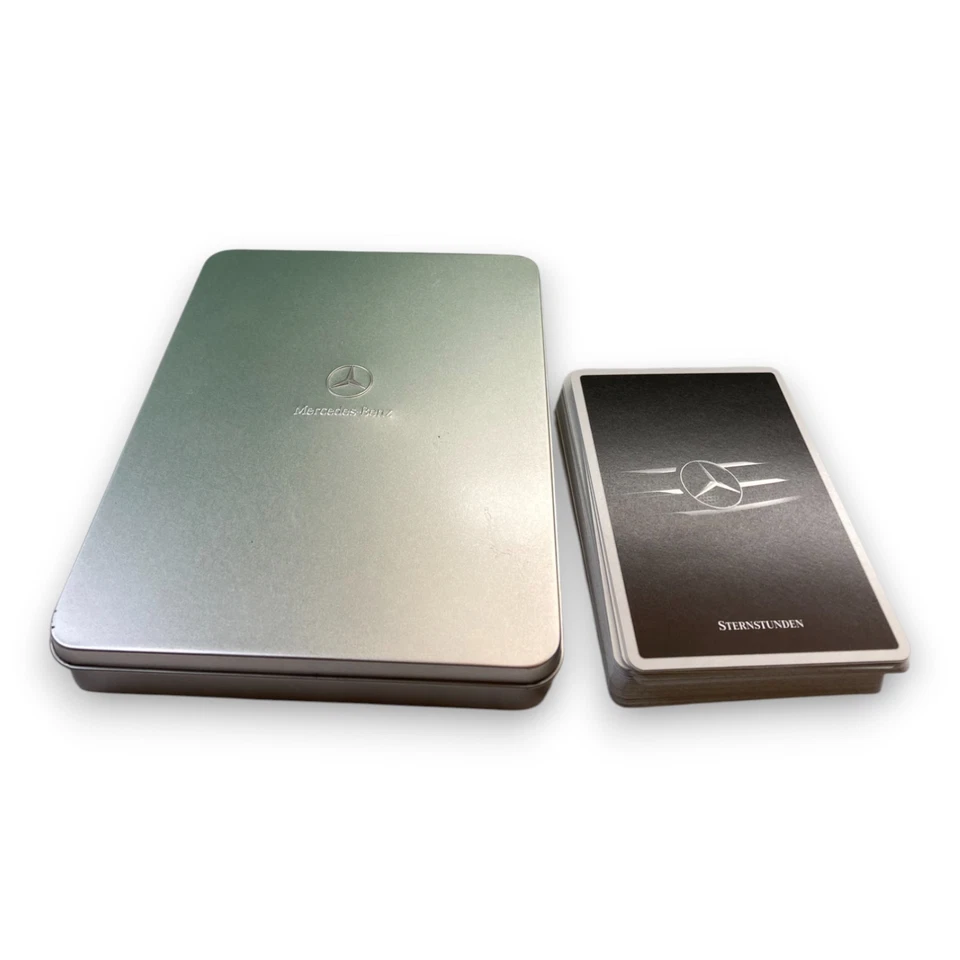 Mercedes-Benz Quartettspiel Sternstunden mit Blechdose – Auto Trumpfspiel - Bild 3 von 3
