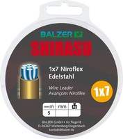 Balzer Shirasu 1X7 Niroflex Stahlvorfach Unbeschichtet 5M Spule 13Kg