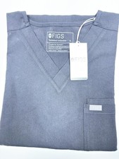 FIGS Leon Three-Pocket Scrub Top for Men - Black, XL