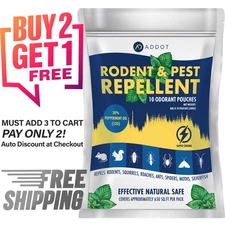 Peppermint Oil Rodent Repellent – 10-Pack, 40g – Effective Mice Control