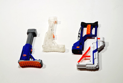 Hasbro Nerf N-Strike Anbauteile Set 4 Schulterstützen 2 davon zum Ausziehen