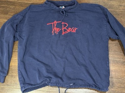 Vintage WEK  The Bear  Navy Blue Pullover Sweatshirt USA Made Drawstring