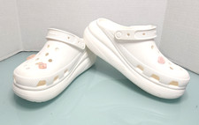 Crocs Unisex Mega Cush white platform slip on clog shoes beach sandals Sz M7 W9