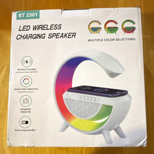 BT BT 2301 LED Wireless Charging Speaker Whit...