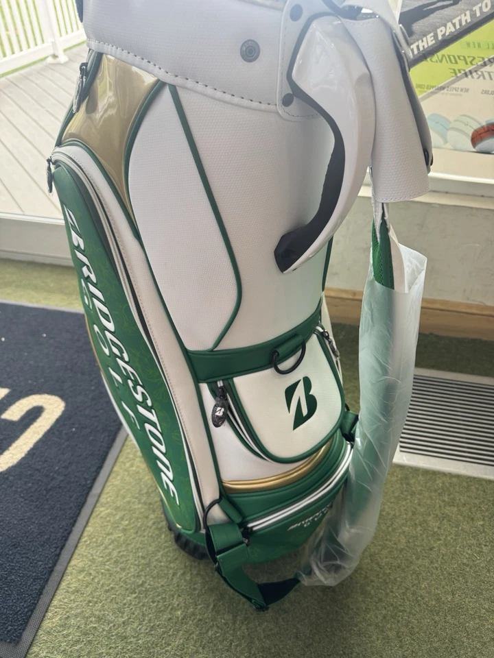 NUEVO 2025 Bridgestone Spring (The Masters) Verde/Dorado 6 Vías Bolso de Bastón Foto 2 de 2