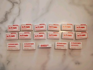 Bostitch No. 25 Staples - Qty 17 Of About 1000 Staples Each- Mostly Full Japan