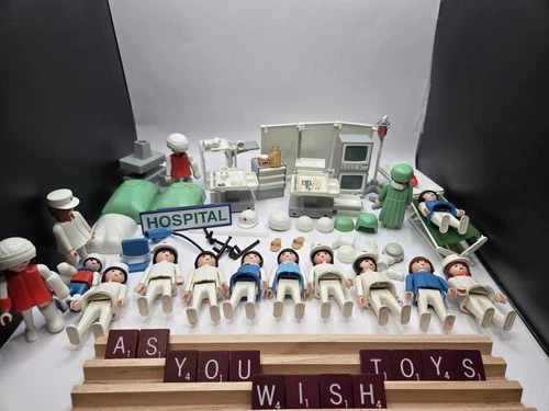 Vintage Playmobil Hospital Operating Room First Aid Ambulance Accessories Lot