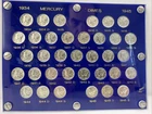1934–1945 Mercury Dime Set PDS 35 Coins Capital Holder XF–AU Range