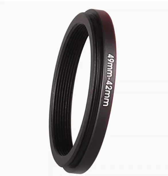 M49 49x0.75mm Female to M42 42x0.75mm Male Thread 49-42 Lens Adapter Ring - Image 3 of 4