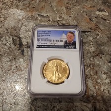 2024 Gold Eagle Coin NGC MS 70 1/2 Oz 1st Day Issue Ronald Reagan