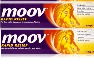 2 X 100g MOOV RAPID RELIEF OINTMENT HERBAL AYURVEDIC CREAM 2 PACK X 100g
