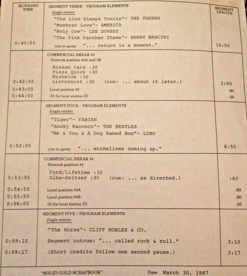 RADIO SHOW: 3/30/87 ANIMAL FARM! JEFFERSON AIRPLANE, AMERICA,TOKENS,LOBO,BEATLES Foto 2 de 2