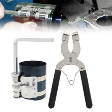 Car Engine Piston Ring Compressor Tool & Piston Ring Pliers for Adjustable Screw