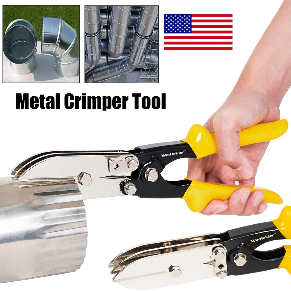 Heavy Duty 5 Blade Sheet Metal Crimper Duct Crimping HVAC Tool For