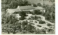 MITCHELL,INDIANA-SPRING HILL INN-SPRING MILL STATE PARK-EKC-CARS-RPPC-(IN-MISC)