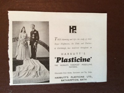 g1e 1948 ephemera picture advert harbutt s plasticene royal wedding 1947 elizabe