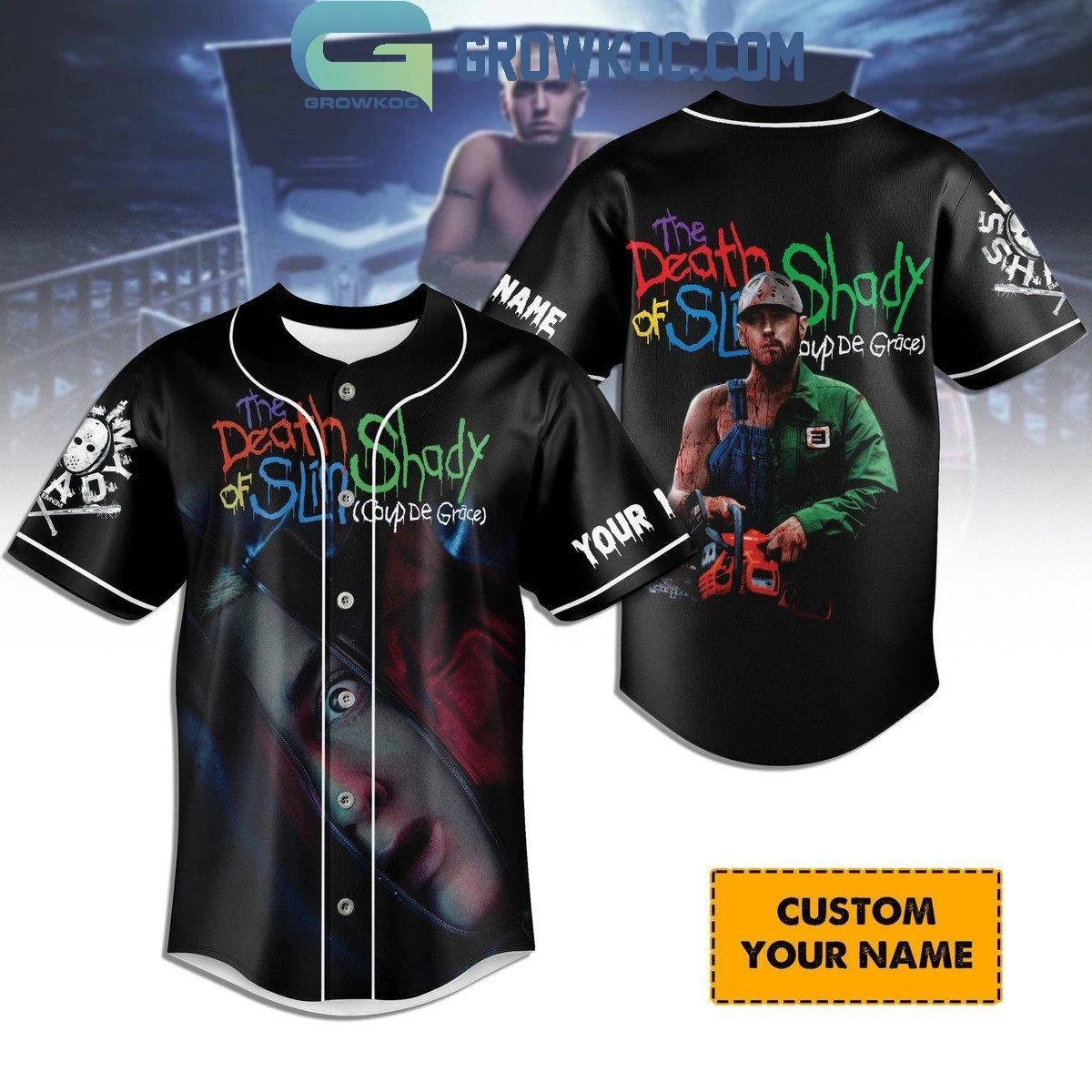 Eminem Coup De Grace Slim Shady Personalized Baseball Shirt