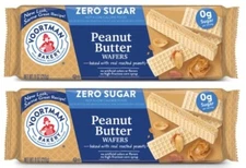 VOORTMAN Bakery Sugar Free Zero Peanut Butter Filled Sugar Wafers 9 oz (2 Packs)